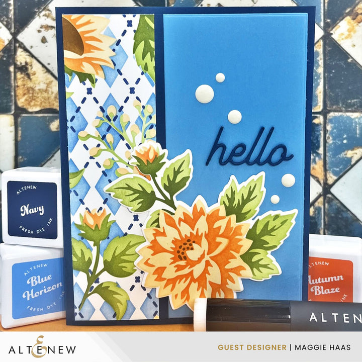 Stencil Art: Botanical Argyle Layering Stencil Set (6 in 1)