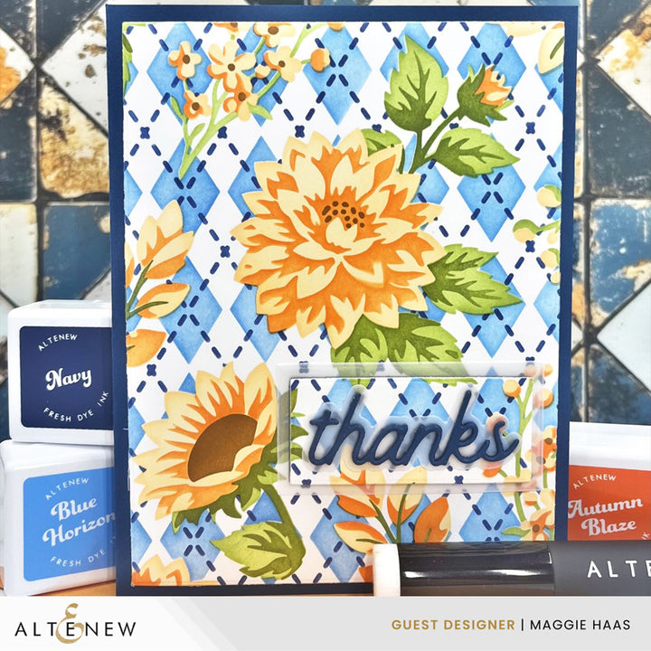 Stencil Art: Botanical Argyle Layering Stencil Set (6 in 1)