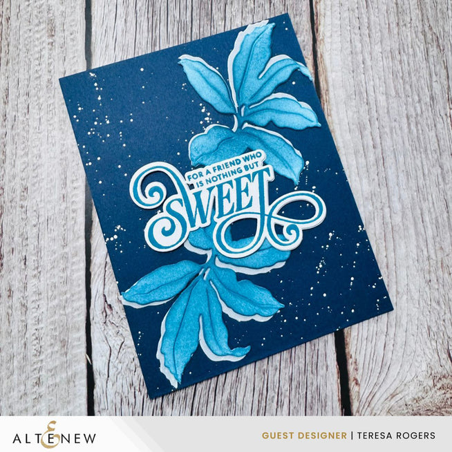 Altenew Twin Leaves Sprays Die Set featuring detailed leaf and spray designs for crafting and card making.