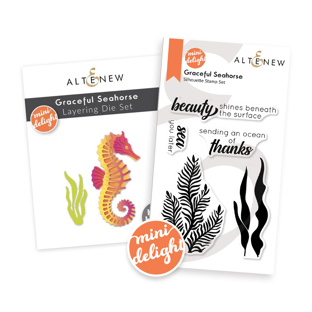 Mini Delight: Graceful Seahorse Stamp & Die Set - Altenew