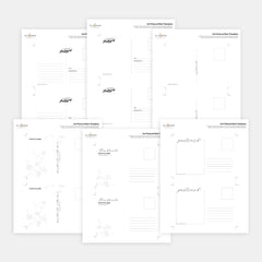 Printable 6x4 Postcard Back Templates (6 PDF Layouts)