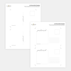 Printable 6x4 Postcard Back Templates (6 PDF Layouts)