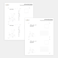 Printable 6x4 Postcard Back Templates (6 PDF Layouts)
