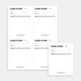 Printable Card Story Inserts