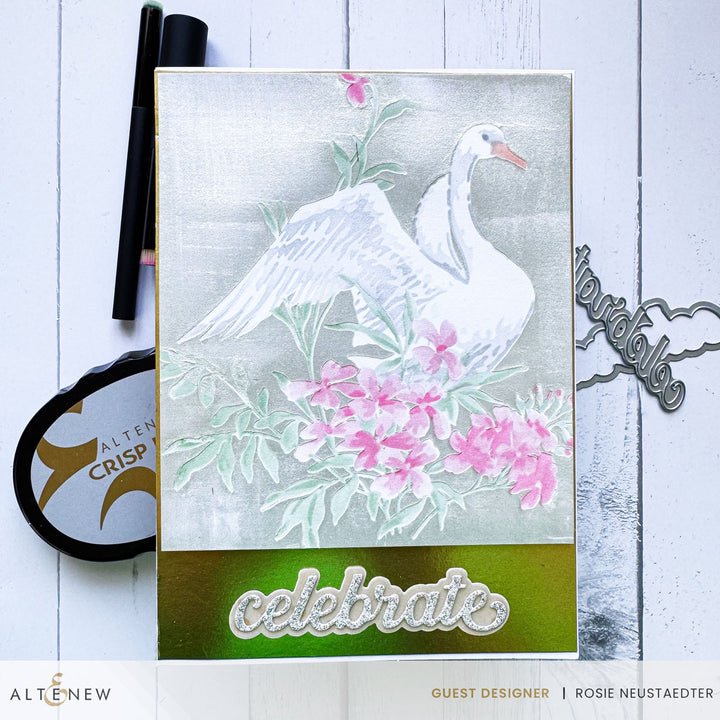 Stencil Art: Swan Serenade Layering Stencil Set (6 in 1) - Altenew