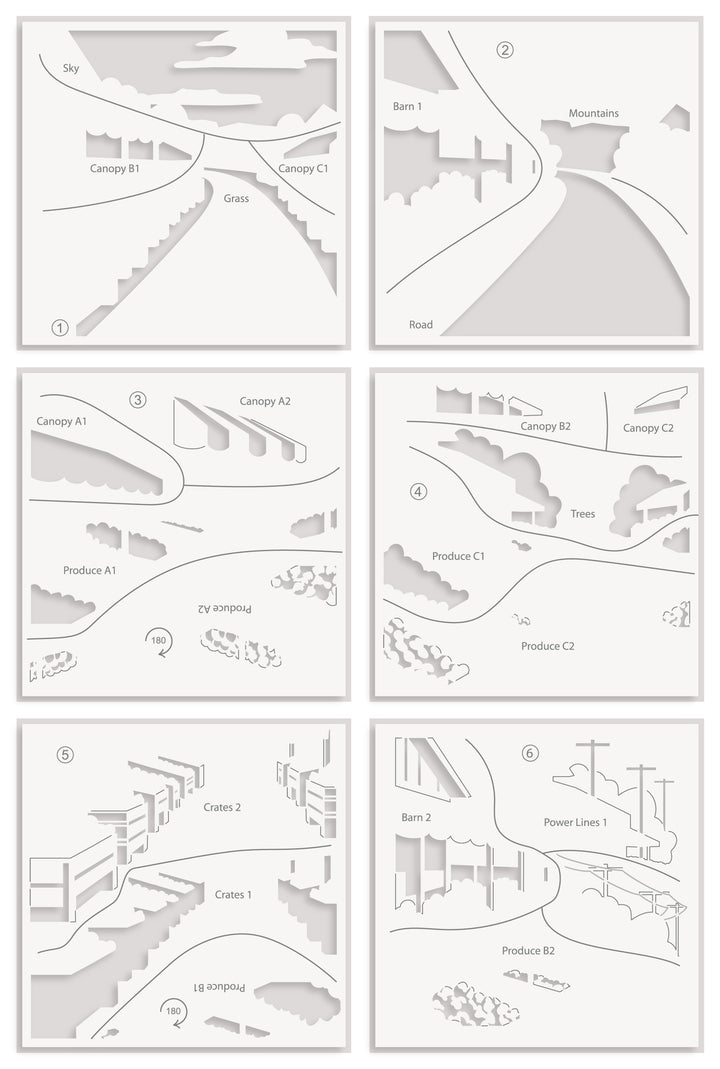 Rural Farmstand Layering Stencil Set (6 in 1)