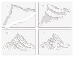 Mountain Peak Layering Stencil Set (4 in 1)
