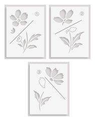 Painted Petals Stencil Set (3 in 1)