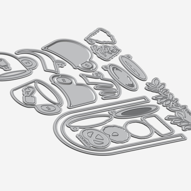 Altenew Craft Your Life Project Kit The Afternoon Spread layering die set with intricate floral and decorative die designs.