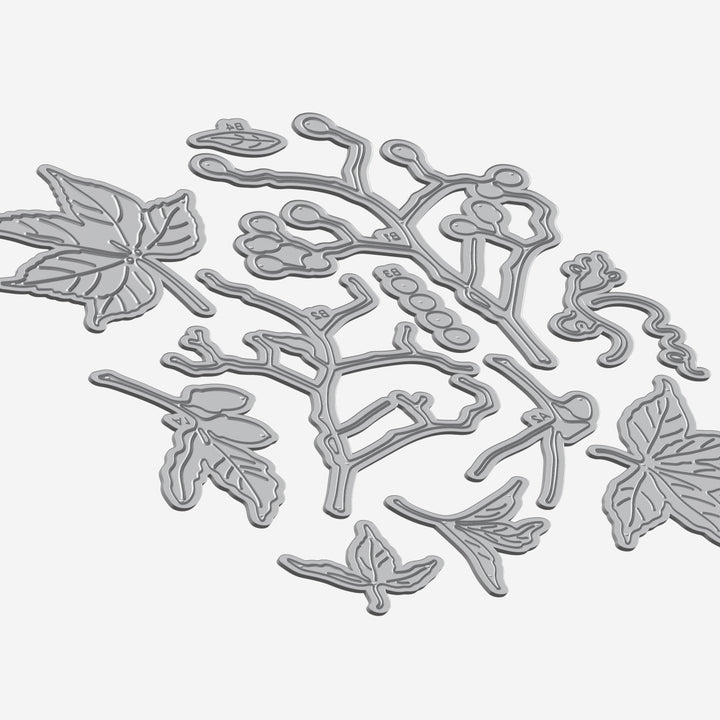 Altenew Creative Cuts Fall Pickings layering die set with autumn-themed dies for crafting and card making projects.