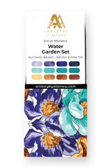 Altenew Alcohol Marker & Alcohol Ink Bundle Water Garden Bundle Artist Alcohol Markers & Alcohol Ink Bundle (12 colors)