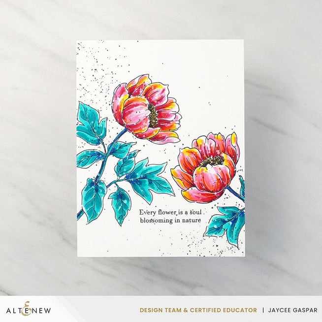 Altenew Betterpress Billowing Flower Press Plates set of foil plates for creative floral embossing and printing projects.