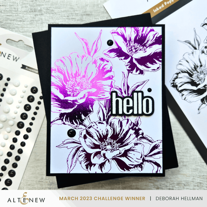 Inked Poppies Press 'n' Foil Plate Set