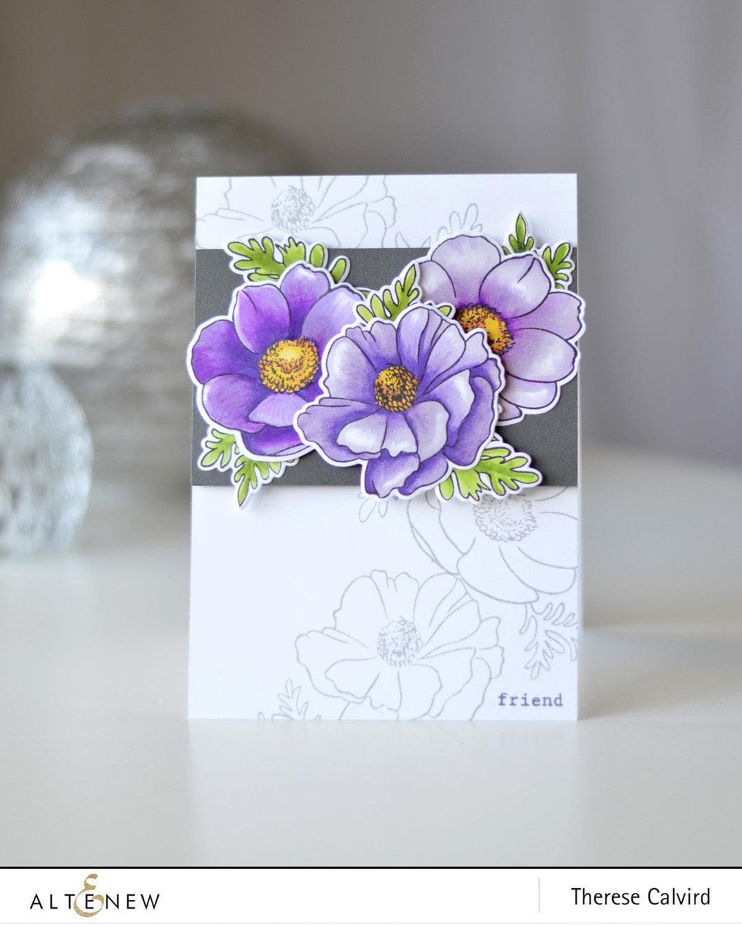 Altenew Build-A-Flower Set Build-A-Flower: Anemone Coronaria Layering Stamp & Die Set