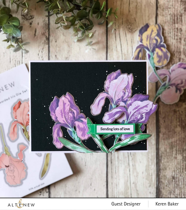 Altenew Build-A-Flower Set Build-A-Flower: Bearded Iris Layering Stamp & Die Set