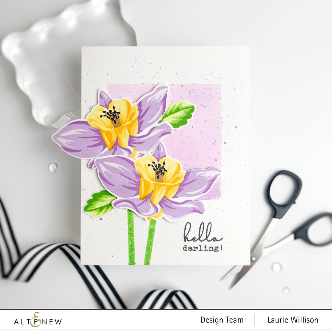 Altenew Build-A-Flower Set Build-A-Flower: Columbine Layering Stamp & Die Set