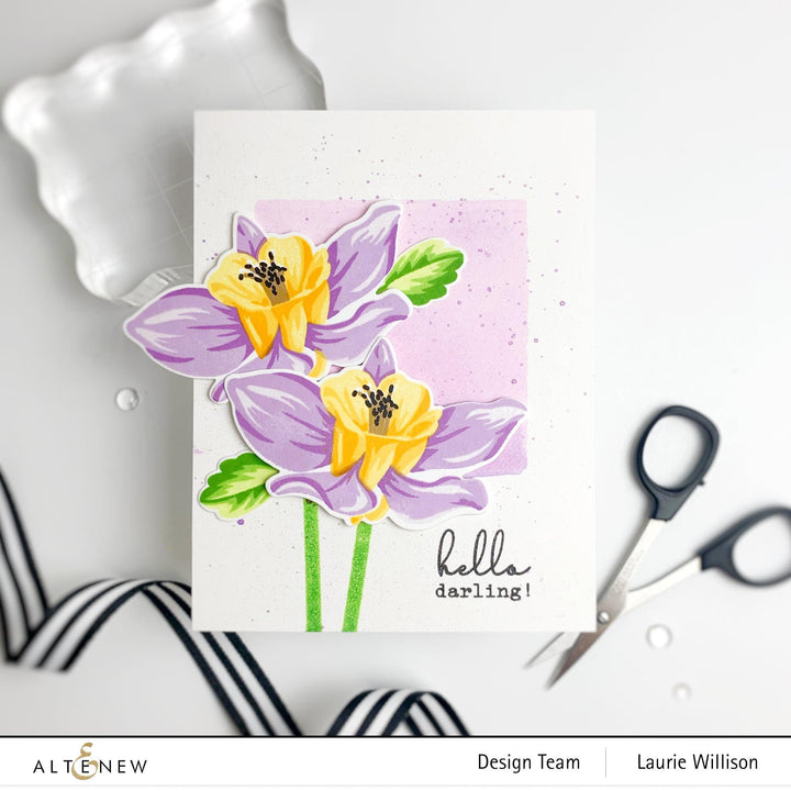 Altenew Build-A-Flower Set Build-A-Flower: Columbine Layering Stamp & Die Set