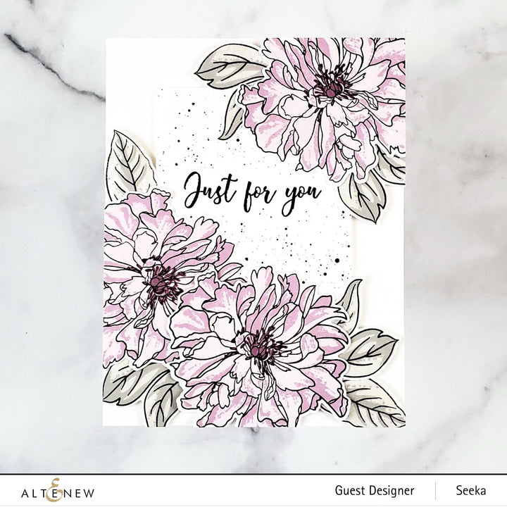 Altenew Build-A-Flower Set Build-A-Flower: Cora Louise Peony Layering Stamp & Die Set