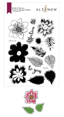 Altenew Build-A-Flower Set Build-A-Flower: Fashion Monger Dahlia Layering Stamp & Die Set