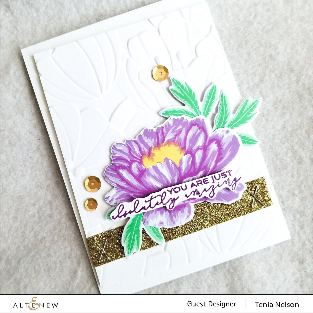 Altenew Build-A-Flower Set Build-A-Flower: Hawaiian Coral Layering Stamp & Die Set