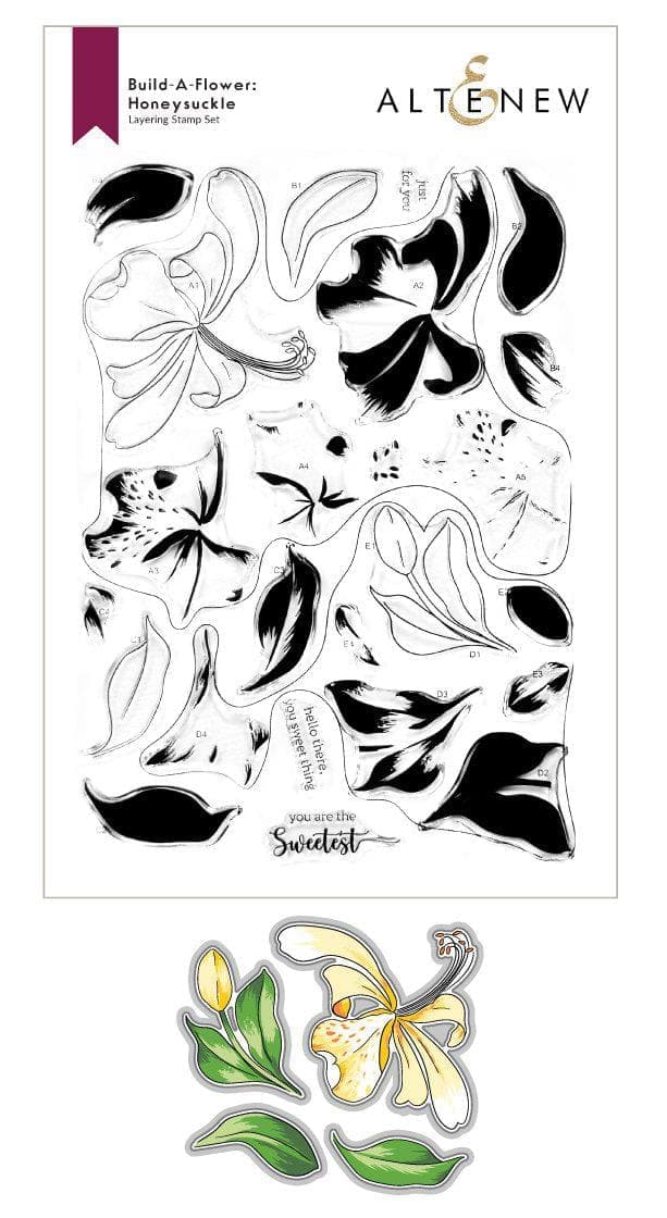 Altenew Build-A-Flower Set Build-A-Flower: Honeysuckle Layering Stamp & Die Set
