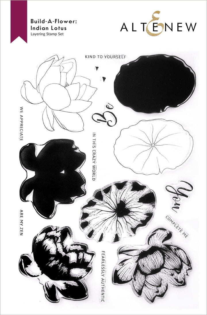 Altenew Build-A-Flower Set Build-A-Flower: Indian Lotus Layering Stamp & Die Set