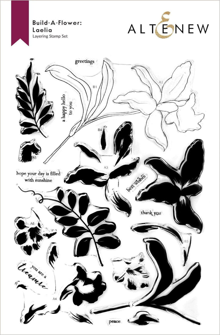 Altenew Build-A-Flower Set Build-A-Flower: Laelia Layering Stamp & Die Set