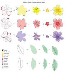 Altenew Build-A-Flower Set Build-A-Flower: Primrose Layering Stamp & Die Set