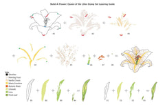 Altenew Build-A-Flower Set Build-A-Flower: Queen of the Lilies Layering Stamp & Die Set