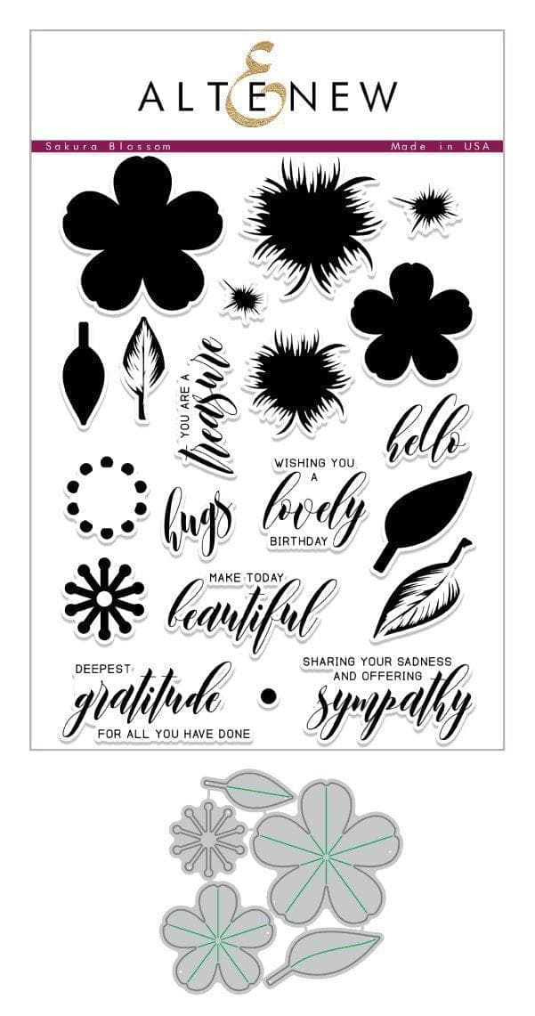 Altenew Build-A-Flower Set Build-A-Flower: Sakura Blossom Layering Stamp & Die Set