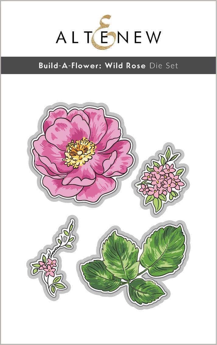 Altenew Build-A-Flower Set Build-A-Flower: Wild Rose Layering Stamp & Die Set