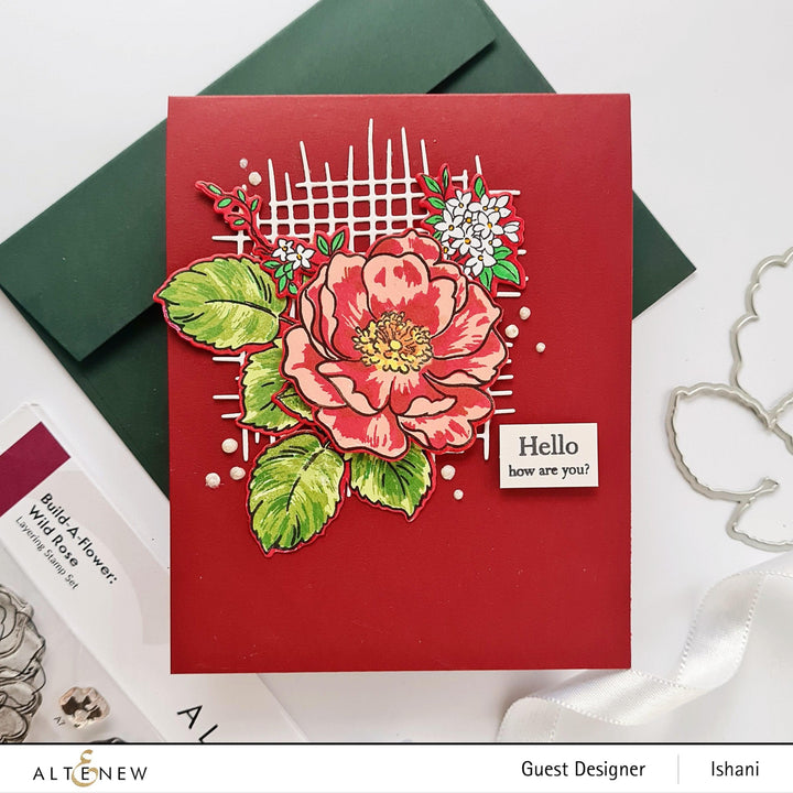 Altenew Build-A-Flower Set Build-A-Flower: Wild Rose Layering Stamp & Die Set