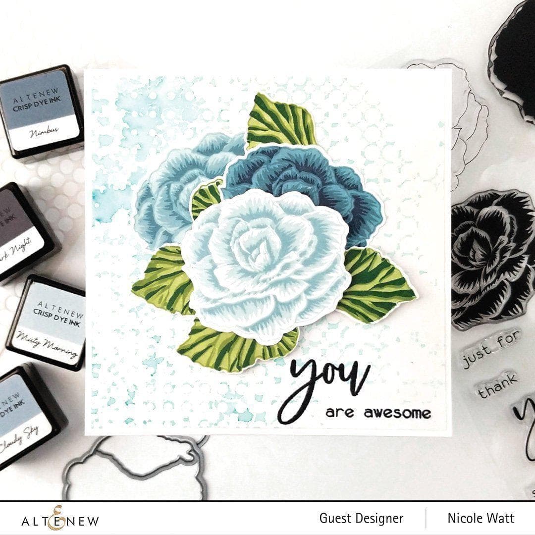 Altenew Build-A-Flower Set Build-A-Flower: Begonia Layering Stamp & Die Set & Ink Bundle
