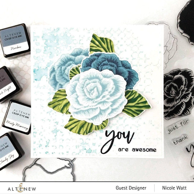 Altenew Build-A-Flower Set Build-A-Flower: Begonia Layering Stamp & Die Set & Ink Bundle