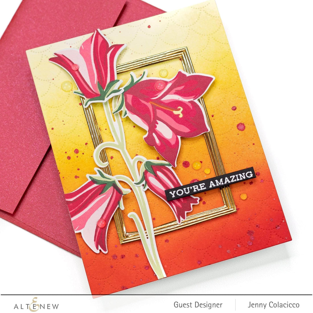 Altenew Build-A-Flower Set Z - Build-A-Flower: Bellflower Layering Stamp & Die Set & Ink Bundle