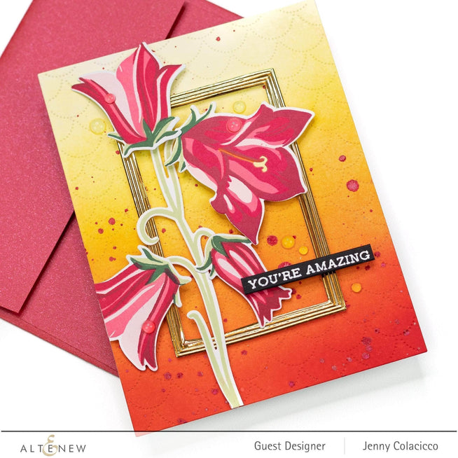 Altenew Build-A-Flower Set Z - Build-A-Flower: Bellflower Layering Stamp & Die Set & Ink Bundle