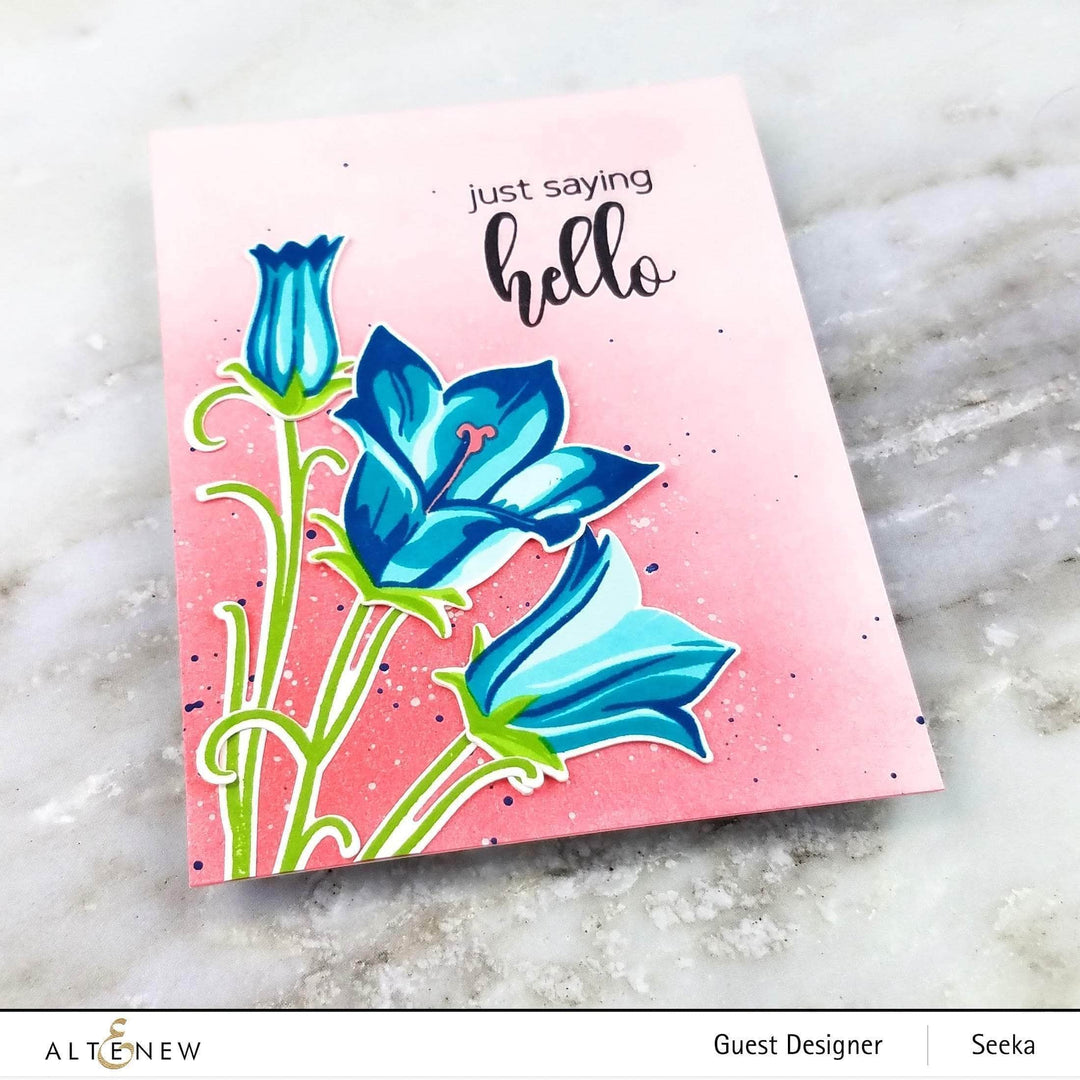 Altenew Build-A-Flower Set Z - Build-A-Flower: Bellflower Layering Stamp & Die Set & Ink Bundle