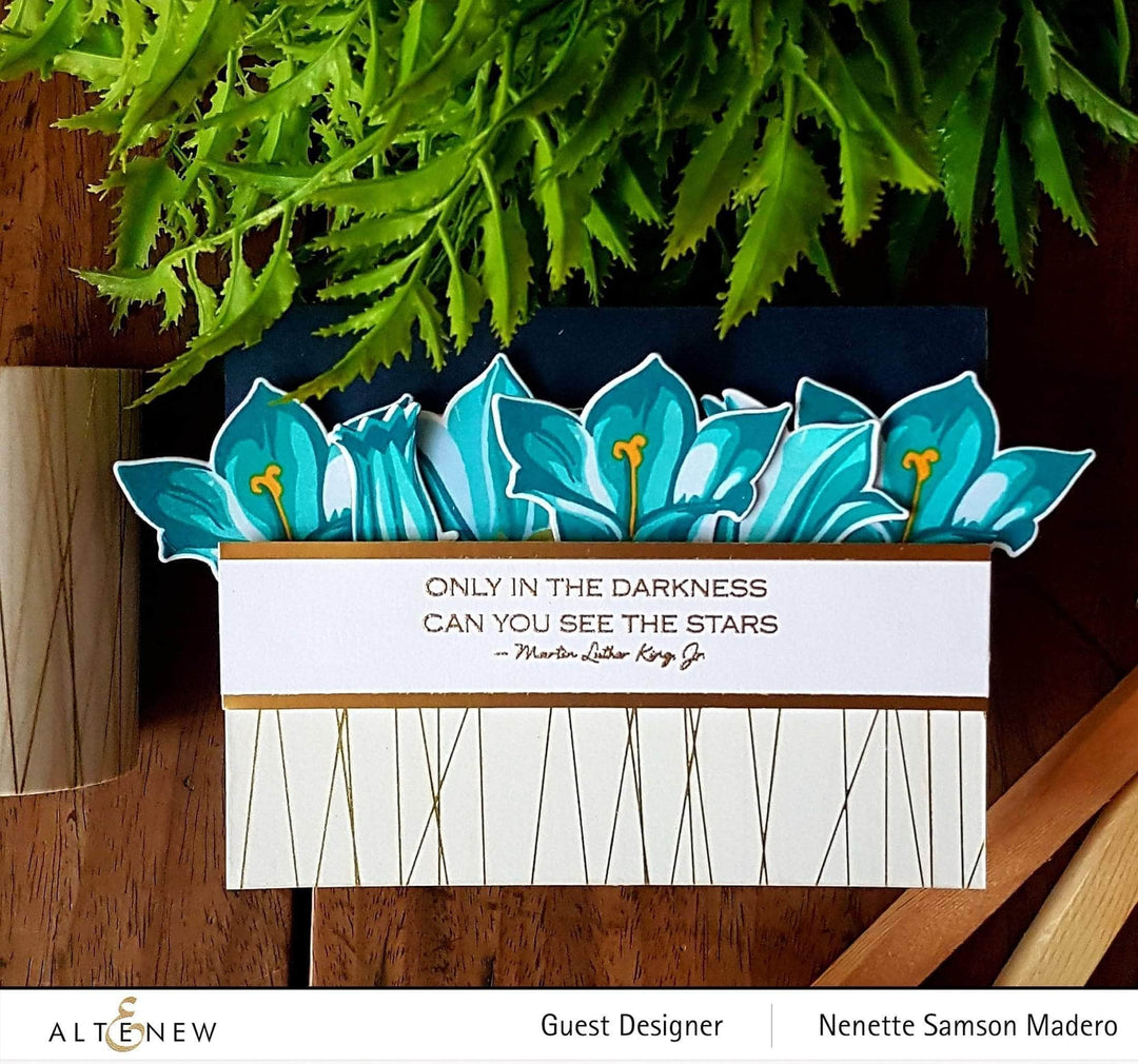 Altenew Build-A-Flower Set Z - Build-A-Flower: Bellflower Layering Stamp & Die Set & Ink Bundle