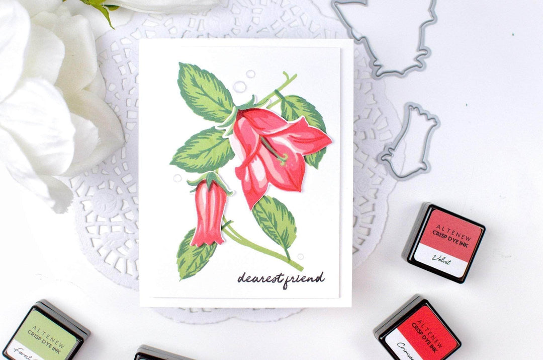 Altenew Build-A-Flower Set Z - Build-A-Flower: Bellflower Layering Stamp & Die Set & Ink Bundle