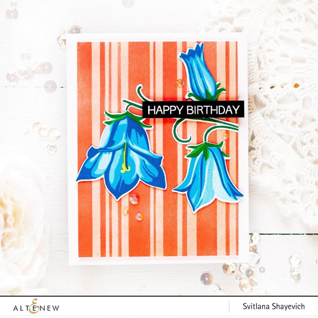 Altenew Build-A-Flower Set Z - Build-A-Flower: Bellflower Layering Stamp & Die Set & Ink Bundle