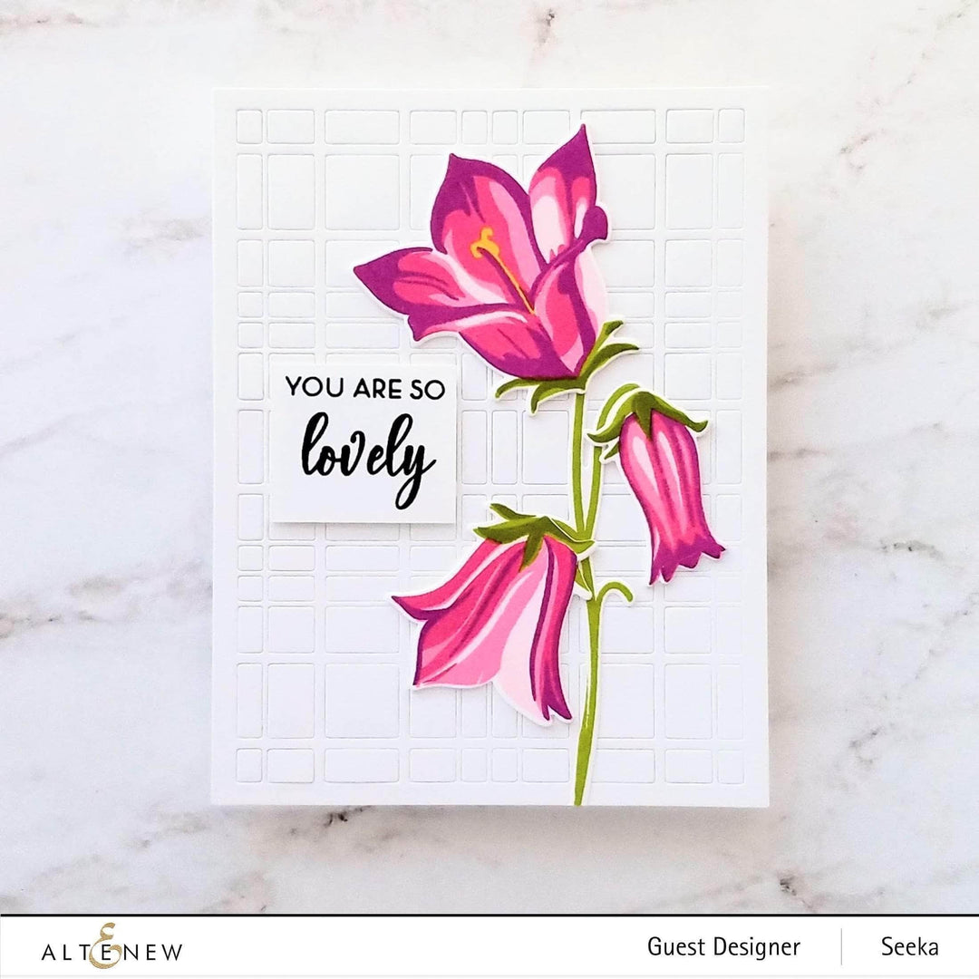 Altenew Build-A-Flower Set Z - Build-A-Flower: Bellflower Layering Stamp & Die Set & Ink Bundle