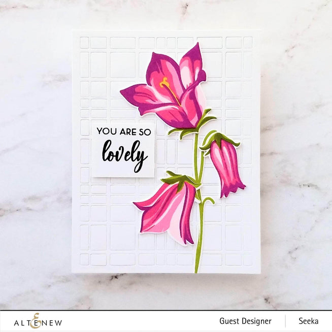 Altenew Build-A-Flower Set Z - Build-A-Flower: Bellflower Layering Stamp & Die Set & Ink Bundle
