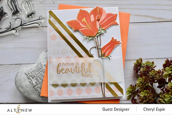 Altenew Build-A-Flower Set Z - Build-A-Flower: Bellflower Layering Stamp & Die Set & Ink Bundle