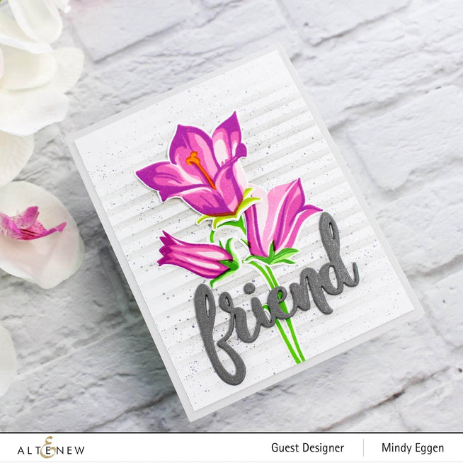 Altenew Build-A-Flower Set Z - Build-A-Flower: Bellflower Layering Stamp & Die Set & Ink Bundle