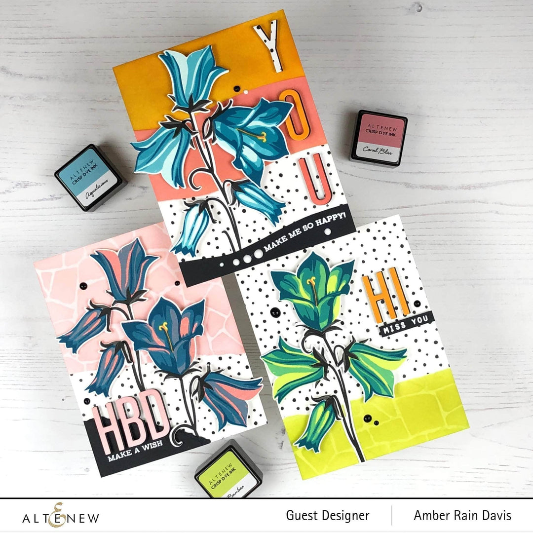 Altenew Build-A-Flower Set Z - Build-A-Flower: Bellflower Layering Stamp & Die Set & Ink Bundle