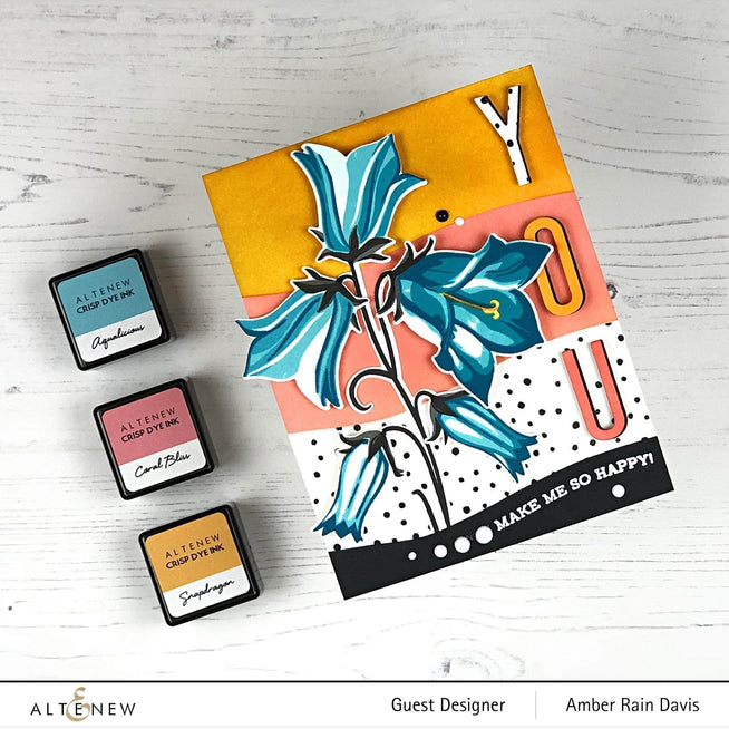 Altenew Build-A-Flower Set Z - Build-A-Flower: Bellflower Layering Stamp & Die Set & Ink Bundle