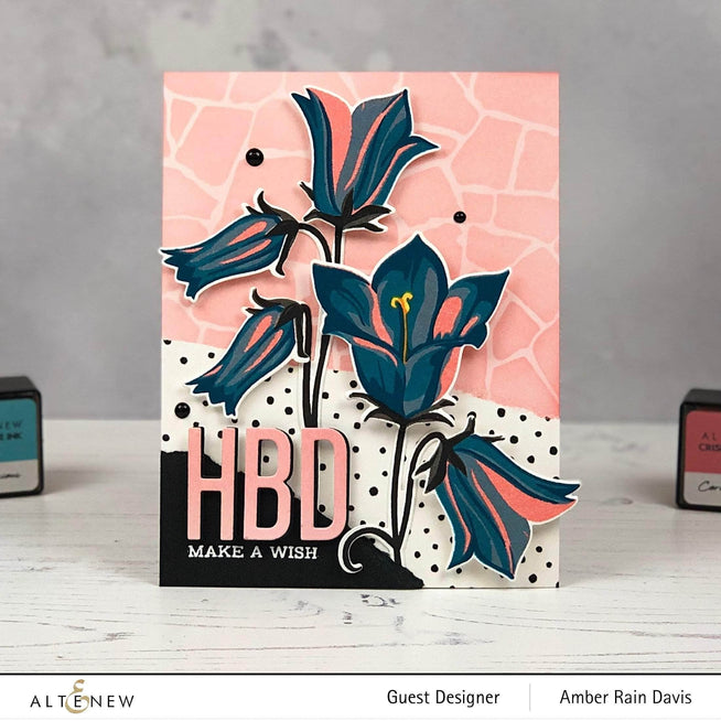 Altenew Build-A-Flower Set Z - Build-A-Flower: Bellflower Layering Stamp & Die Set & Ink Bundle
