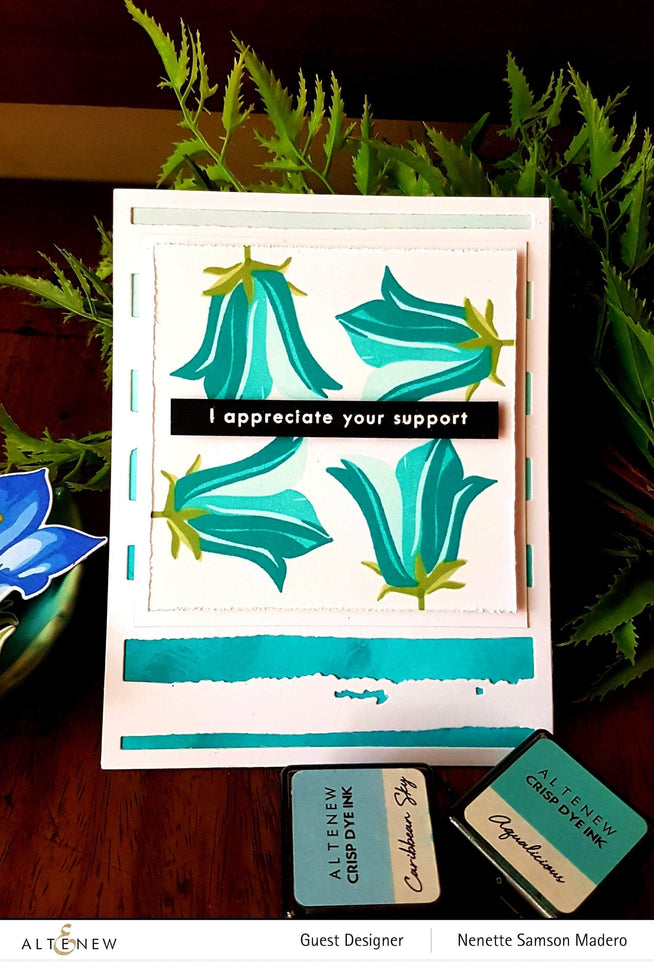 Altenew Build-A-Flower Set Z - Build-A-Flower: Bellflower Layering Stamp & Die Set & Ink Bundle