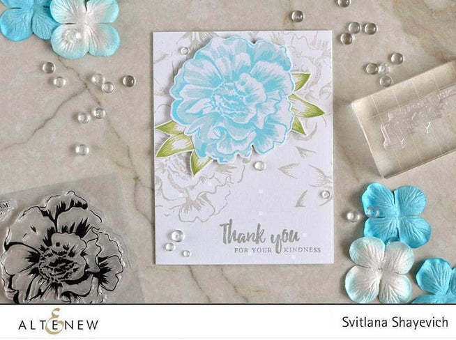 Altenew Build-A-Flower Set Build-A-Flower: Camellia Layering Stamp & Die Set & Ink Bundle