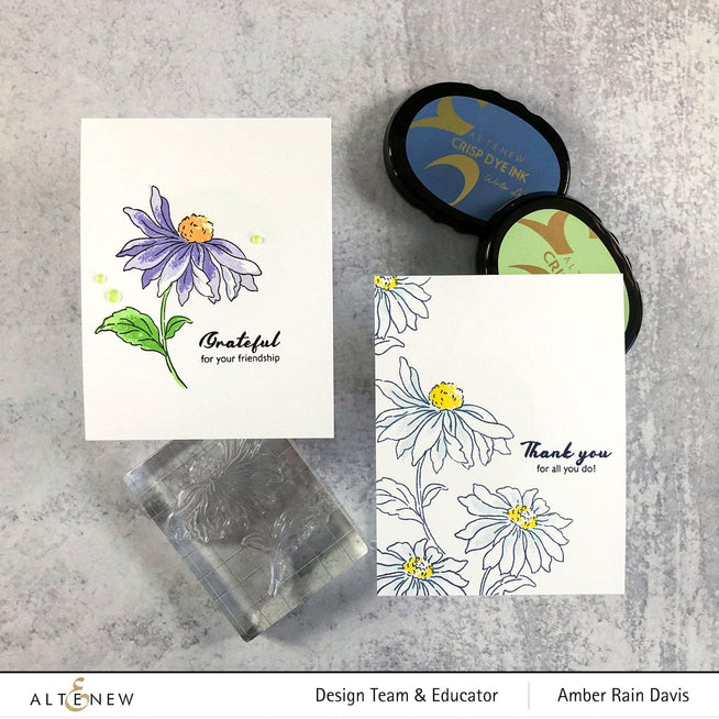 Altenew Build-A-Flower Set Build-A-Flower: Coneflower Layering Stamp & Die Set & Ink Bundle